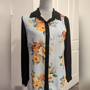 Forever 21 Sheer Chiffon Blouse